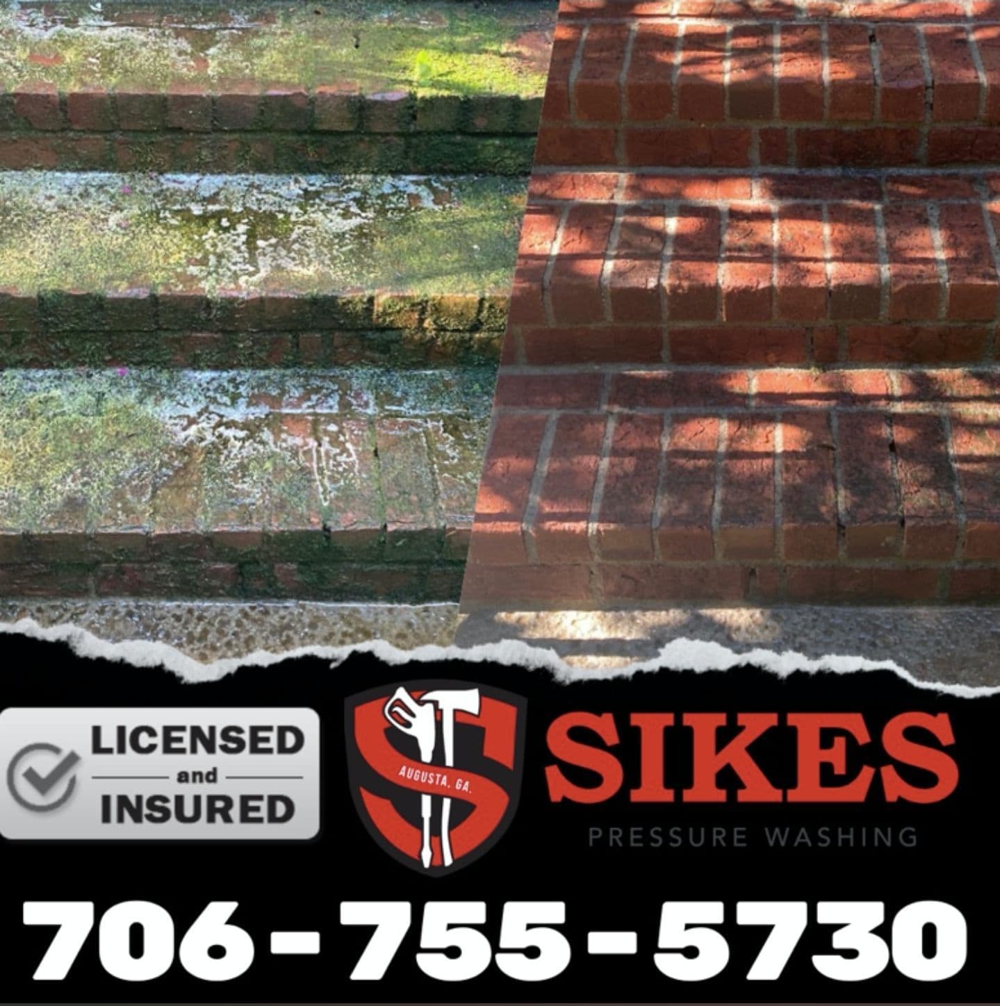 Grime Removal for Immaculate Brick Stairs