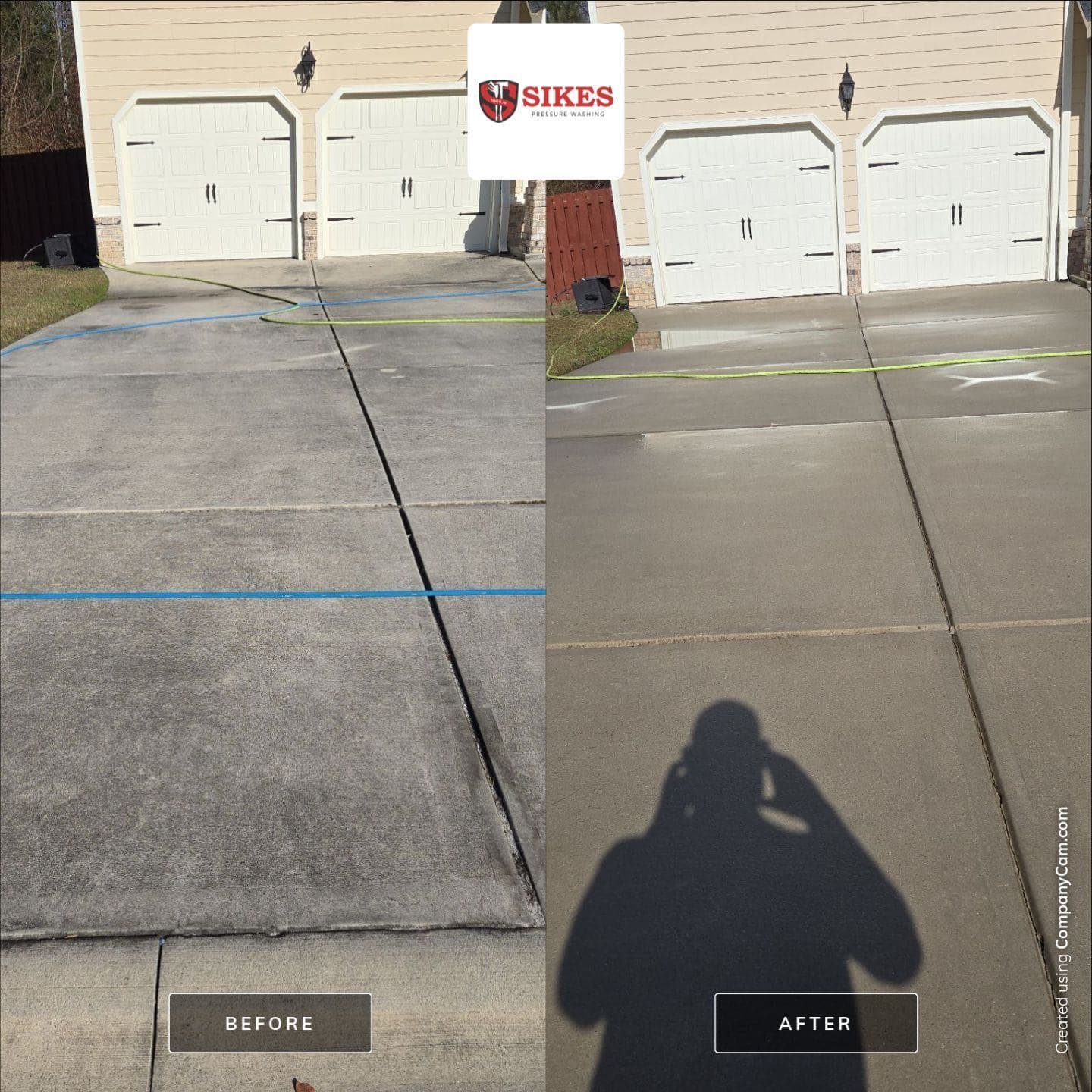 Driveway Pressure Washing Transformation